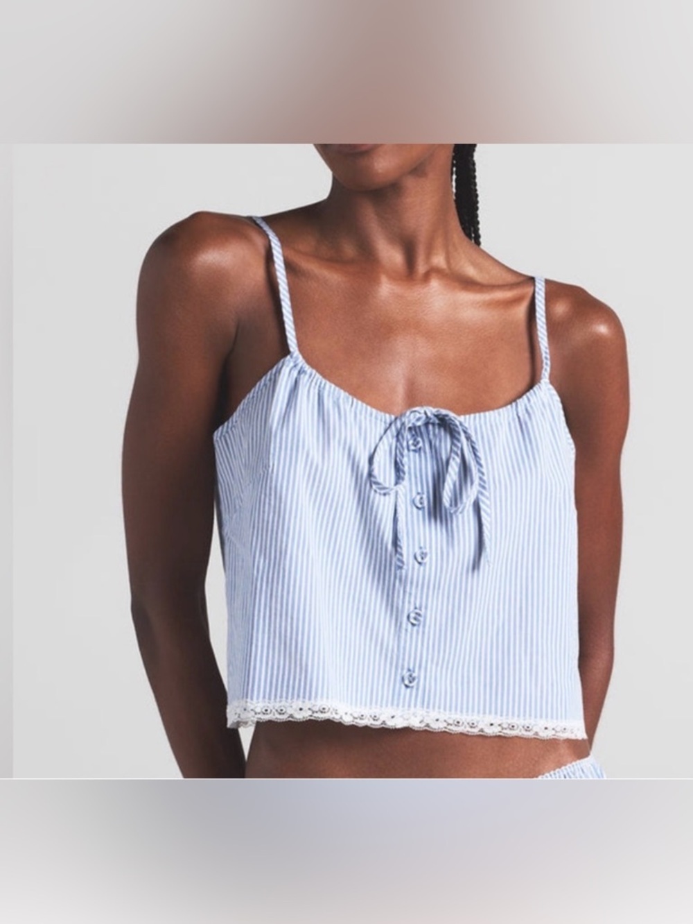 Skims stripped lace cami XS